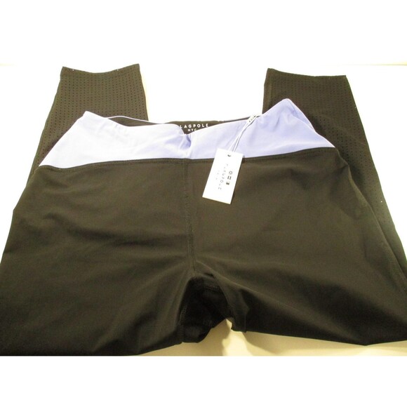 Flagpole Swim Women's Copeland Athletic Leggings Pants Sz L 185 Periwinkle black - Picture 4 of 7